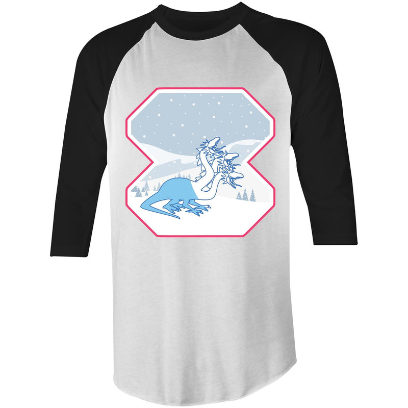 Snow Hydra AS Colour Raglan 3/4 Sleeve TShirt Ogo Merch