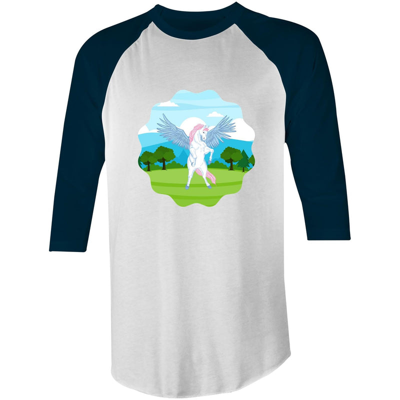 Colourful Pegasus AS Colour Raglan - 3/4 Sleeve T-Shirt Ogo Merch