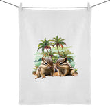 Beach Chipmunks 50% Linen 50% Cotton Tea Towel