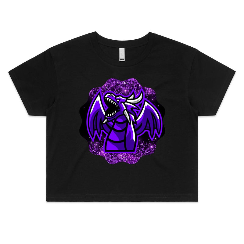 Shining Purple Dragon AS Colour Women's Crop Tee Ogo Merch