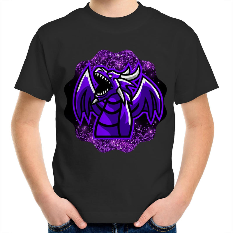Shining Purple Dragon AS Colour Kids Youth TShirt Ogo Merch