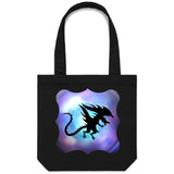 Glowing Dragon Canvas Tote Bag