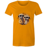 Meerkats in Jackets AS Colour - Women's Maple Tee