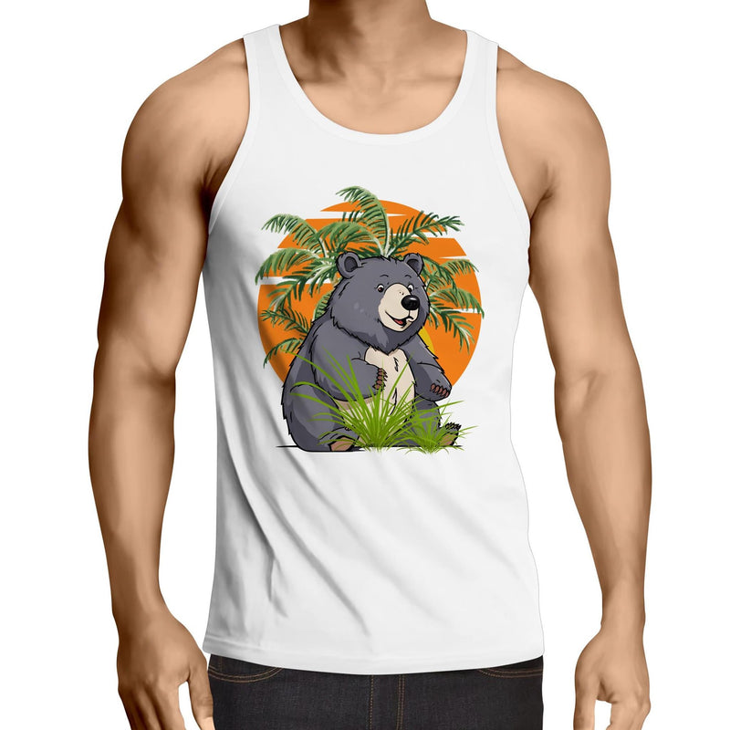 Bear AS Colour Lowdown - Mens Singlet Top Ogo Merch