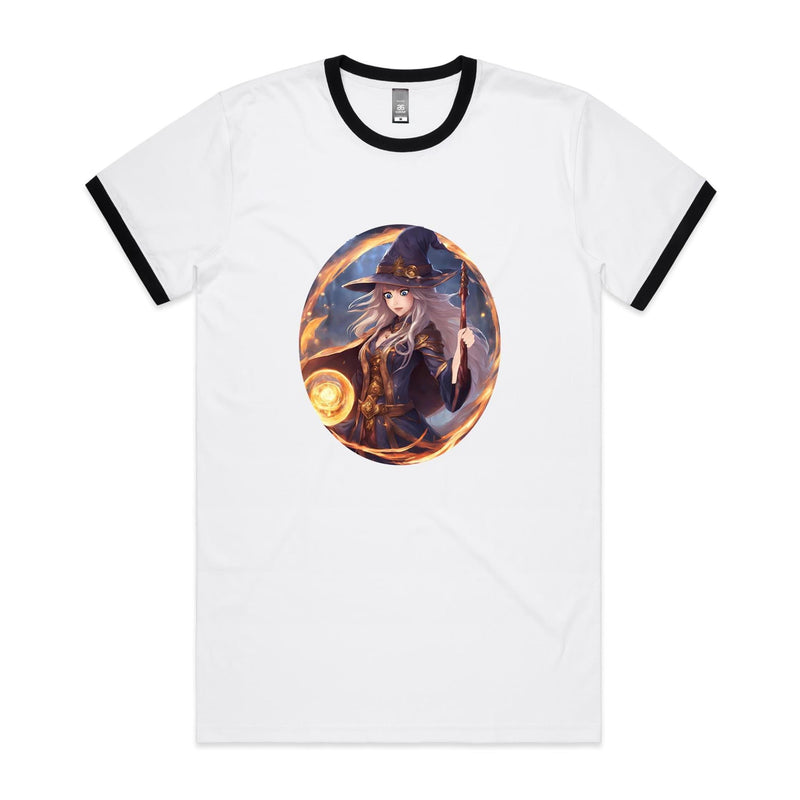 Flame Witch AS Colour Staple Ringer Tee Ogo Merch