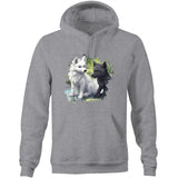 Two Wolves AS Colour Stencil Pocket Hoodie Sweatshirt