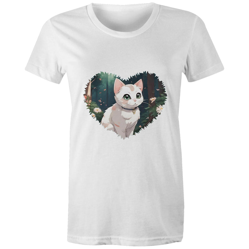 Cat in Heart AS Colour - Women's Maple Tee Ogo Merch