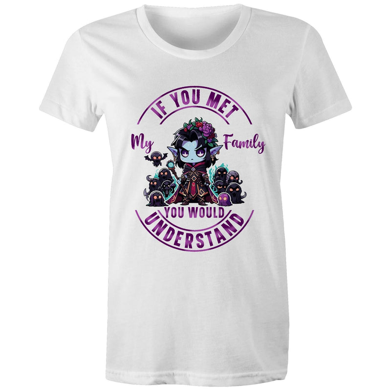 Meet my Family Angry Girl AS Colour - Women's Maple Tee Ogo Merch