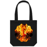 Flaming Phoenix Canvas Tote Bag