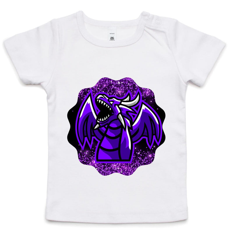 Shining Purple Dragon AS Colour Infant Wee Tee Ogo Merch