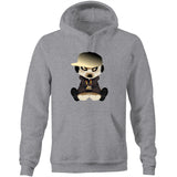 Meerkat in Cap AS Colour Stencil - Pocket Hoodie Sweatshirt