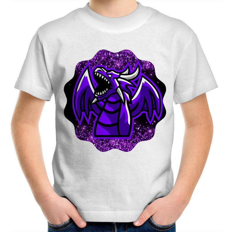 Shining Purple Dragon AS Colour Kids Youth TShirt Ogo Merch