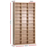 Artiss Bookshelf CD Storage Rack - BERT Oak Dropshipzone