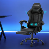 Artiss 2 Point Massage Gaming Office Chair Footrest Black Dropshipzone