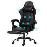 Artiss 6 Point Massage Gaming Office Chair Footrest Black