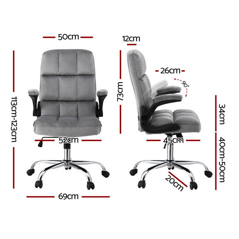 Artiss Office Velvet Seat Racing Gaming Computer Desk Chairs
