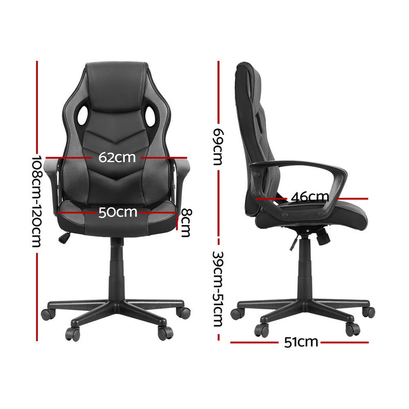 Artiss Gaming Office Chair - Grey Dropshipzone