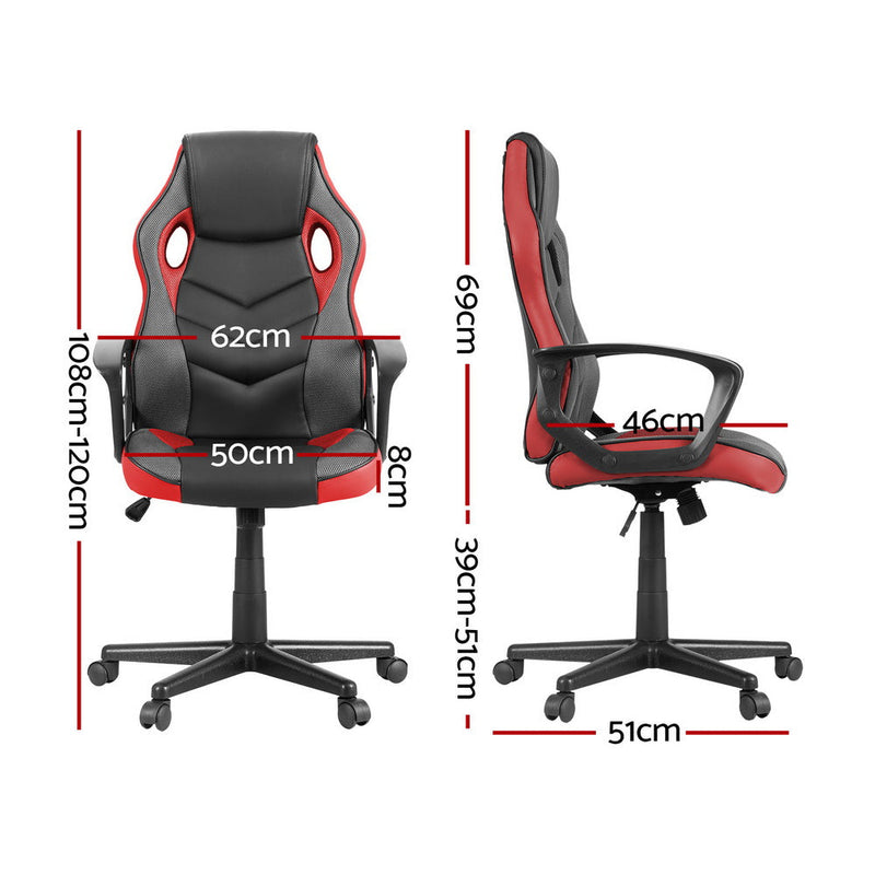 Artiss Gaming Office Chair- Red Dropshipzone