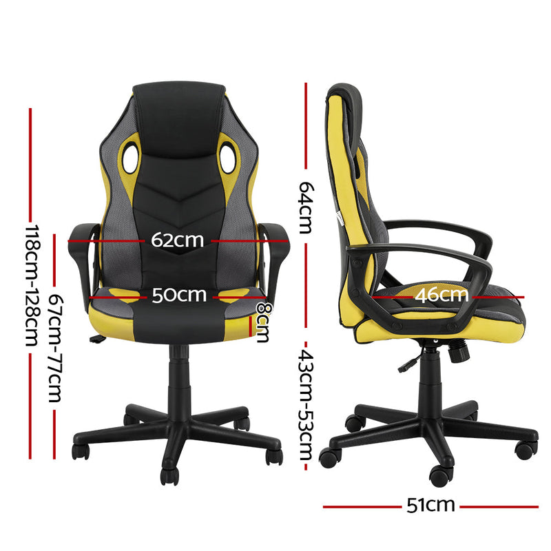 Artiss Gaming Office Chair - Yellow Dropshipzone