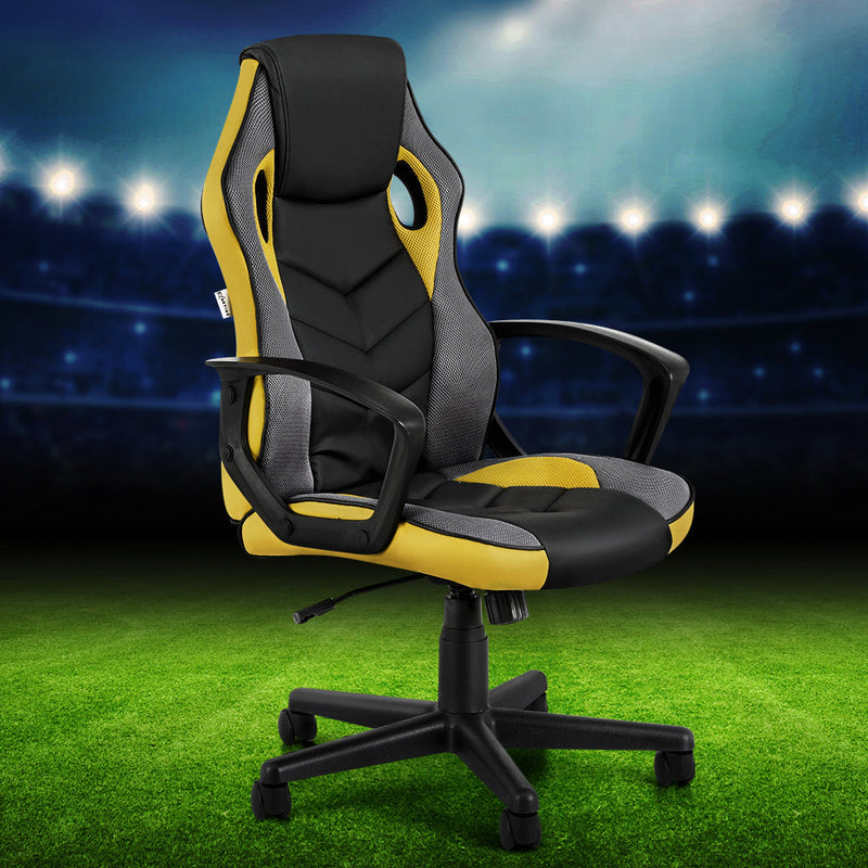 Artiss Gaming Office Chair - Yellow Dropshipzone