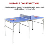 152cm Portable Tennis Table, Folding Ping Pong Table Game Set Dropshipzone