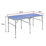 152cm Portable Tennis Table, Folding Ping Pong Table Game Set Dropshipzone