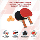 Table Tennis Game Indoor Portable Travel Ping Pong Ball Set Extendable Dropshipzone