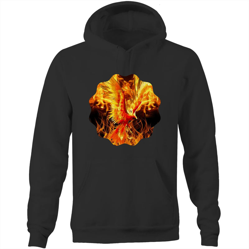 Flaming Phoenix AS Colour Stencil Pocket Hoodie Sweatshirt Ogo Merch