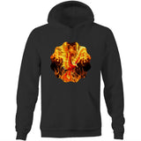 Flaming Phoenix AS Colour Stencil Pocket Hoodie Sweatshirt