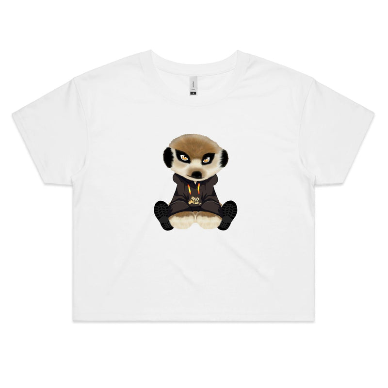 Meerkat in hoodie AS Colour - Women's Crop Tee Ogo Merch