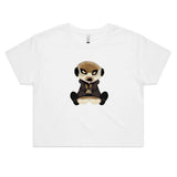 Meerkat in hoodie AS Colour - Women's Crop Tee