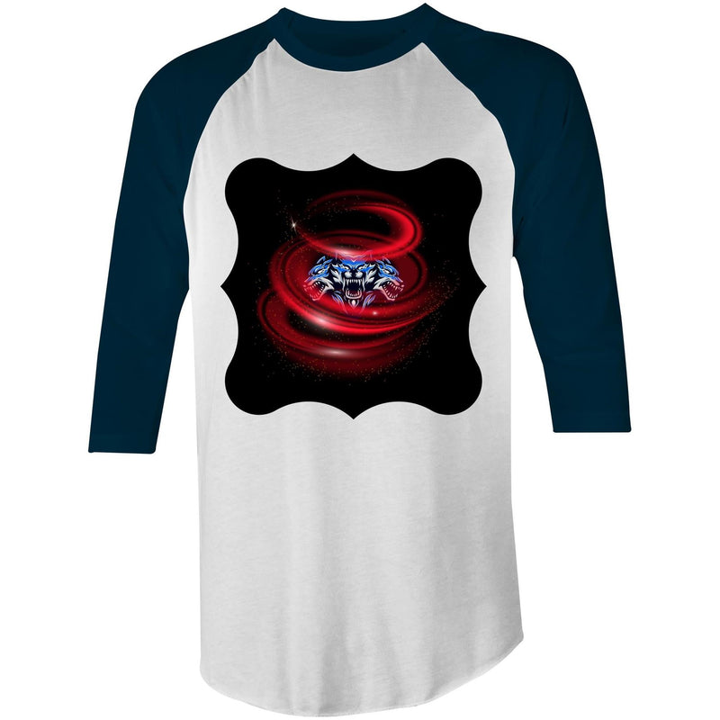 Cerberus Swirl AS Colour Raglan 3/4 Sleeve TShirt Ogo Merch