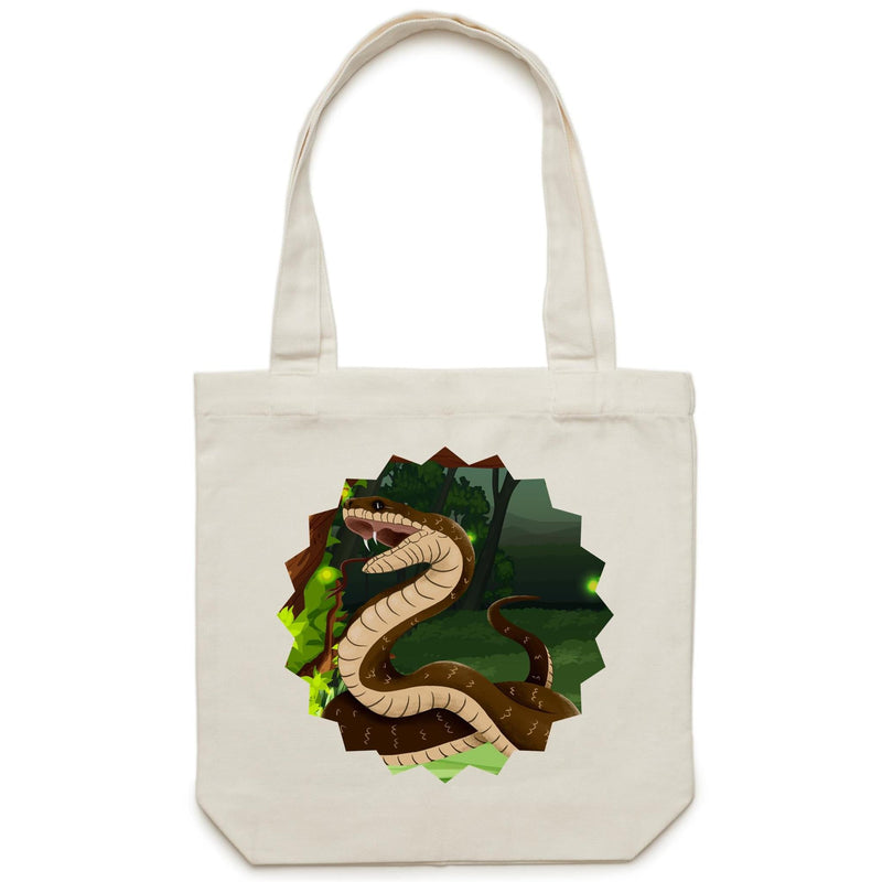 Jungle Snake AS Colour Carrie Canvas Tote Bag Ogo Merch