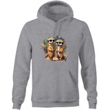 Cool Meerkats AS Colour Stencil - Pocket Hoodie Sweatshirt