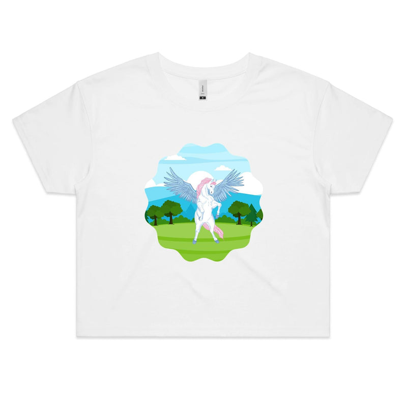 Colourful Pegasus AS Colour - Women's Crop Tee Ogo Merch