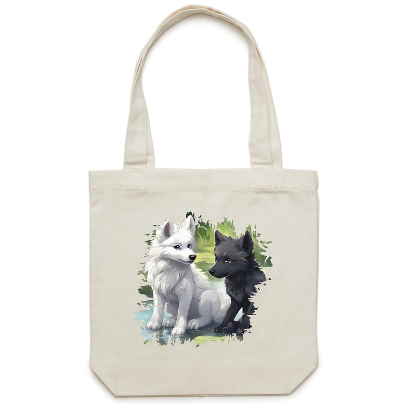 Two Wolves AS Colour - Carrie - Canvas Tote Bag Ogo Merch