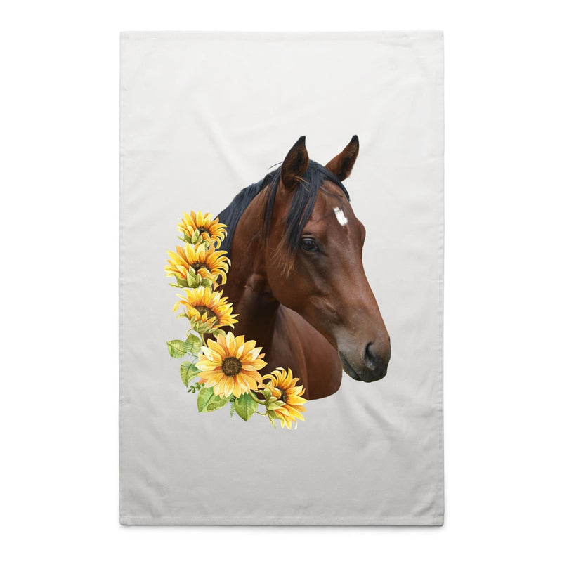 Sunflower Horse AS Colour Tea Towel Ogo Merch