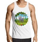 Hippogriff AS Colour Lowdown Mens Singlet Top