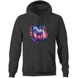 Pretty Unicorn AS Colour Stencil Pocket Hoodie Sweatshirt