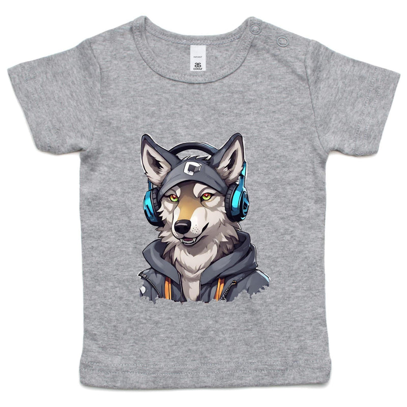 Gaming Wolf AS Colour Infant Wee Tee Ogo Merch