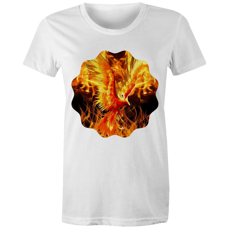 Flaming Phoenix AS Colour Women's Maple Organic Tee Ogo Merch