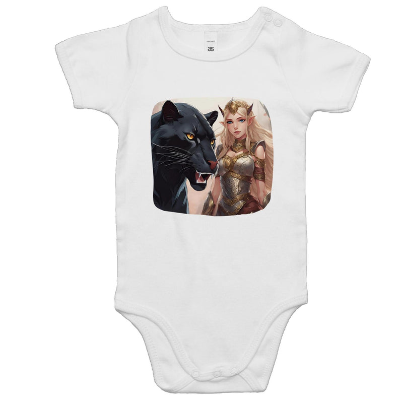 Panther and Elf AS Colour Mini Me - Baby Onesie Romper Ogo Merch