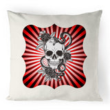 Snake and Skull 100% Linen Cushion Cover