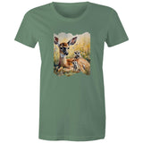 Deer and Meerkats AS Colour - Women's Maple Tee