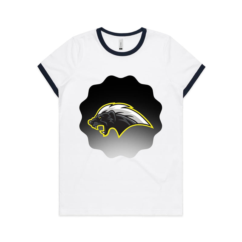 Honey Badger AS Colour Women's Ringer Tee Ogo Merch