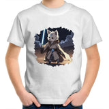 Wolf with Lightsaber AS Colour Kids Youth T-Shirt