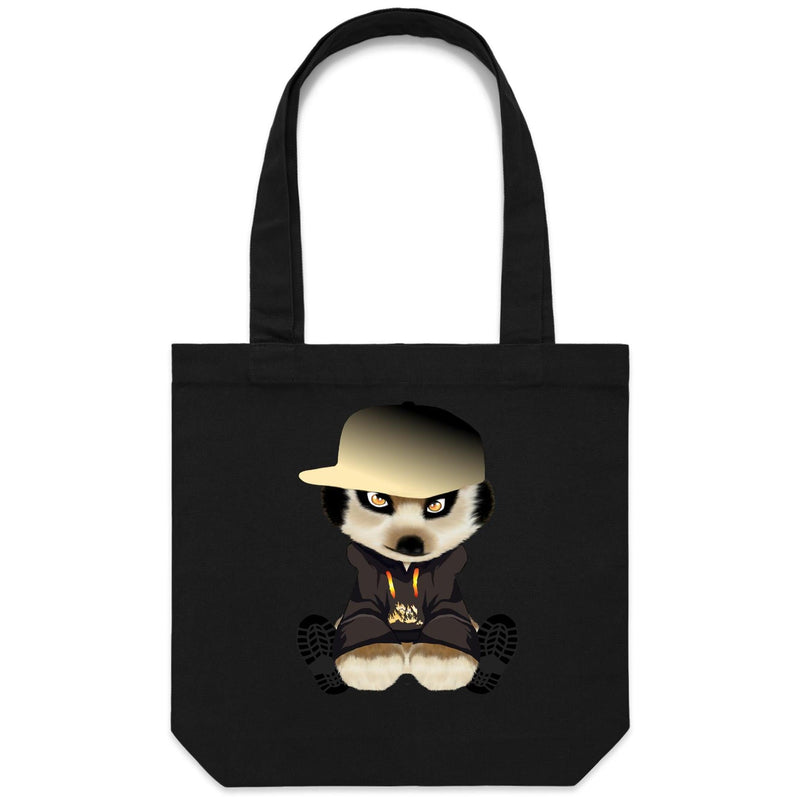 Meerkat in Cap AS Colour - Carrie - Canvas Tote Bag Ogo Merch