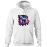 Pretty Unicorn AS Colour Stencil Pocket Hoodie Sweatshirt