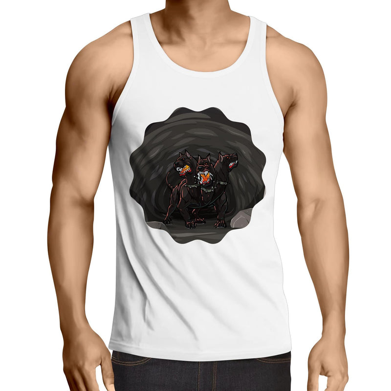 Cave Cerberus AS Colour Lowdown Mens Singlet Top Ogo Merch