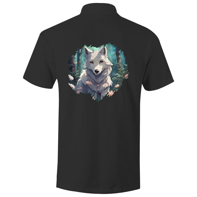 Wolf Print AS Colour Chad S/S Polo Shirt Ogo Merch